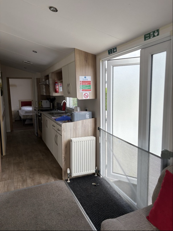 Entranceway of caravan 