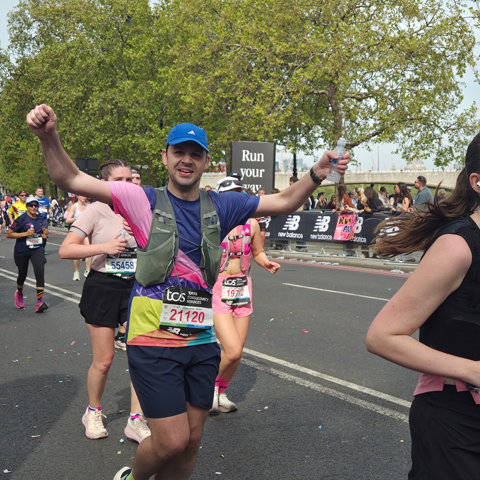 man running with his arms up for Kids