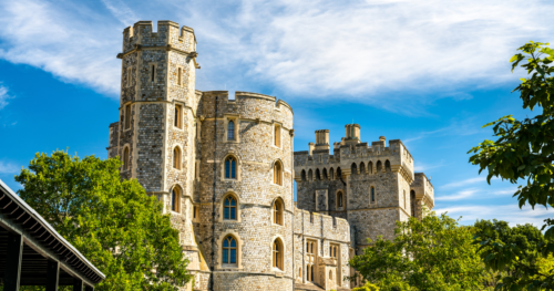 Windsor castle on a sunny day
