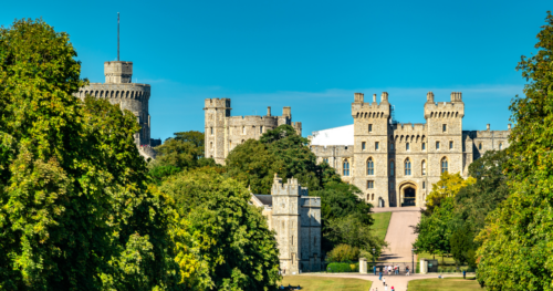 windsor castle on a blue sky day