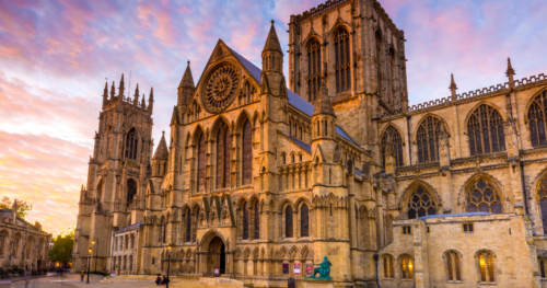 York Minster catherdral at sunset
